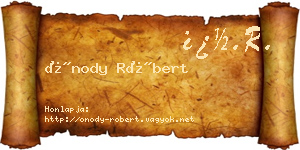 Ónody Róbert névjegykártya