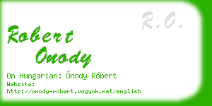 robert onody business card