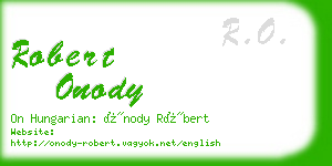 robert onody business card